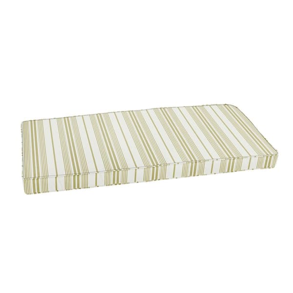 SORRA HOME 57 in. x 24 in. x 2 in. Outdora Outdoor Bench Cushion in Wellfleet Basil