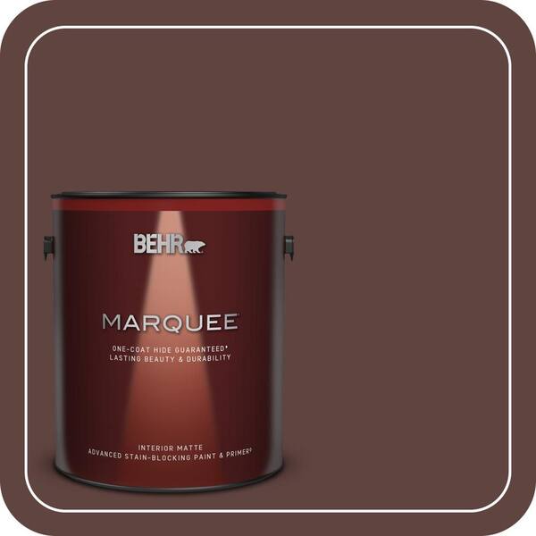 BEHR MARQUEE 1 gal. #MQ1-54 Death by Chocolate One-Coat Hide Matte Interior Paint & Primer