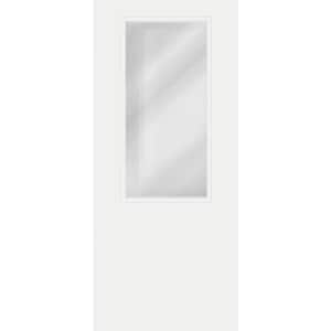 Legacy 30 in. x 80 in. Universal Handing 2/3 Clear Glass White Primed Smooth Fiberglass Front Door Slab