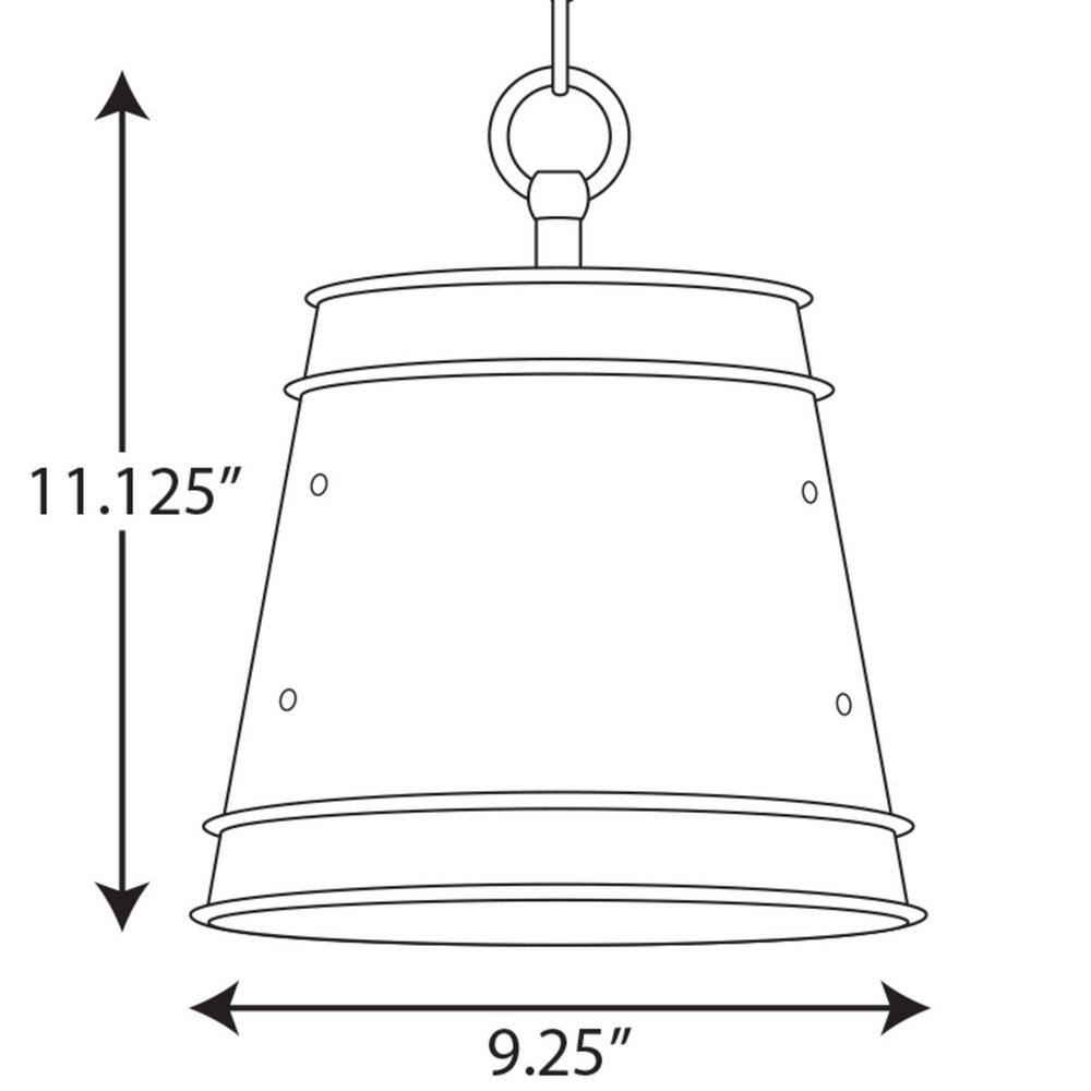 Silver Glass Farmhouse Indoor/Outdoor Pendant Light