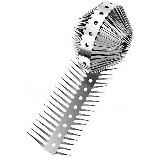 3.3 ft. Original Stainless Steel Bird Spikes Pigeons Starling Snake Mice 4.5 in. Coverage