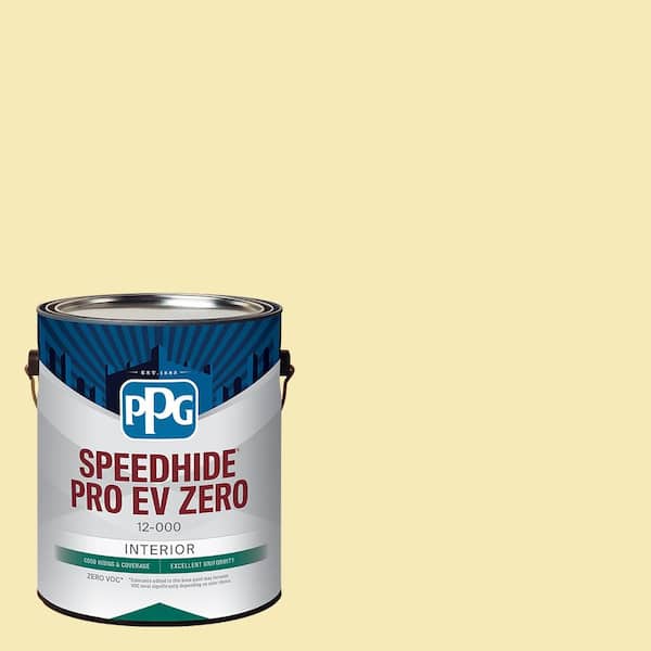 PPG Speedhide Pro EV Zero 1 gal. PPG1214-3 Banana Brulee Eggshell Interior Paint