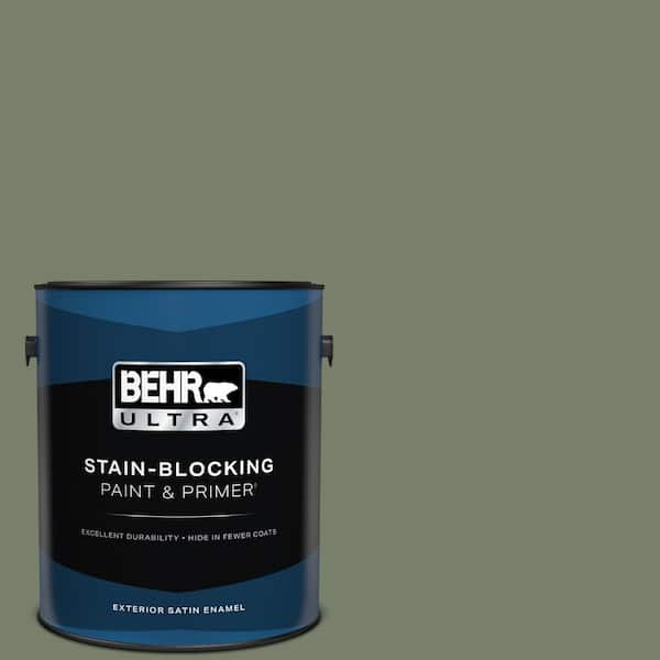 BEHR ULTRA 1 gal. #430F-5 Bahia Grass Satin Enamel Exterior Paint & Primer