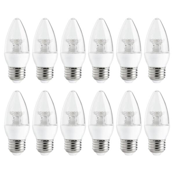 EcoSmart 40-Watt Equivalent B11 Dimmable Energy Star LED Light Bulb Soft White (12-Pack)