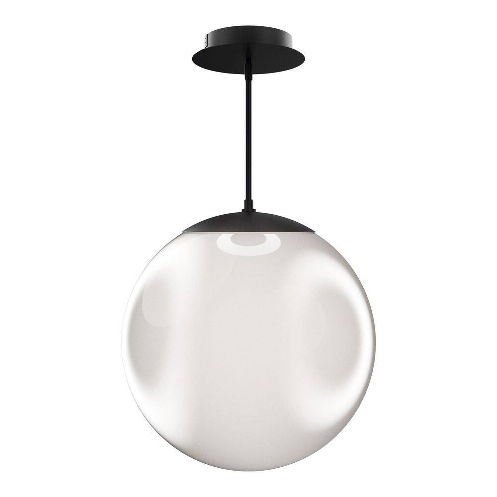 Honeymooner 20 in. Black Indoor Pendant Light with Opaline Glass Integrated LED 3000K price history on PriceWatchPro