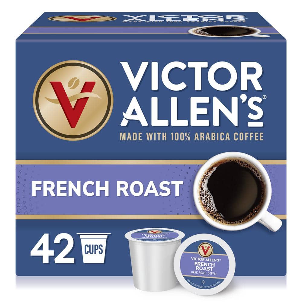 Victor Allen s Coffee French Roast  Dark Roast  42 Count  Single Serve Coffee Pods for Keurig K-Cup Brewers
