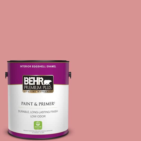 BEHR PREMIUM PLUS 1 gal. Home Decorators Collection #HDC-CT-11 La Vie En Rose Eggshell Enamel Low Odor Interior Paint & Primer