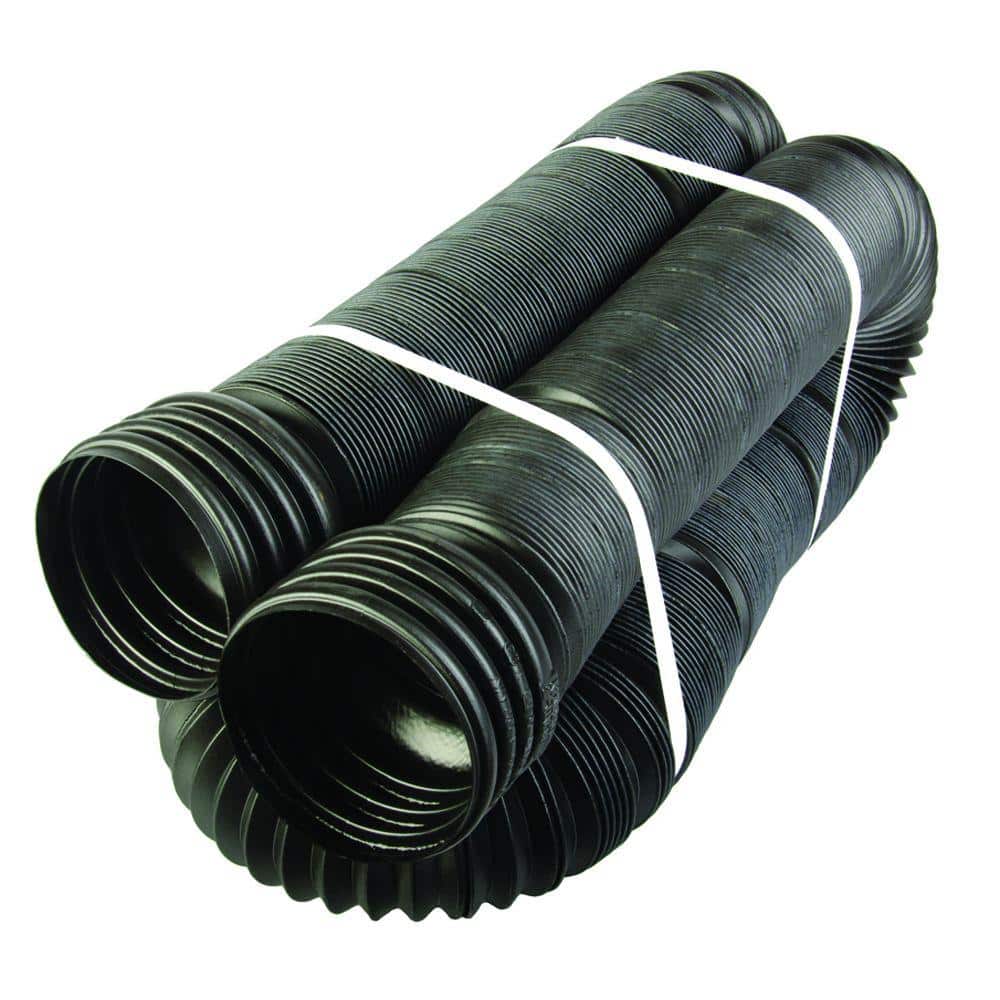 4 in. x 25 ft. Polypropylene Flexible Solid Drain Pipe