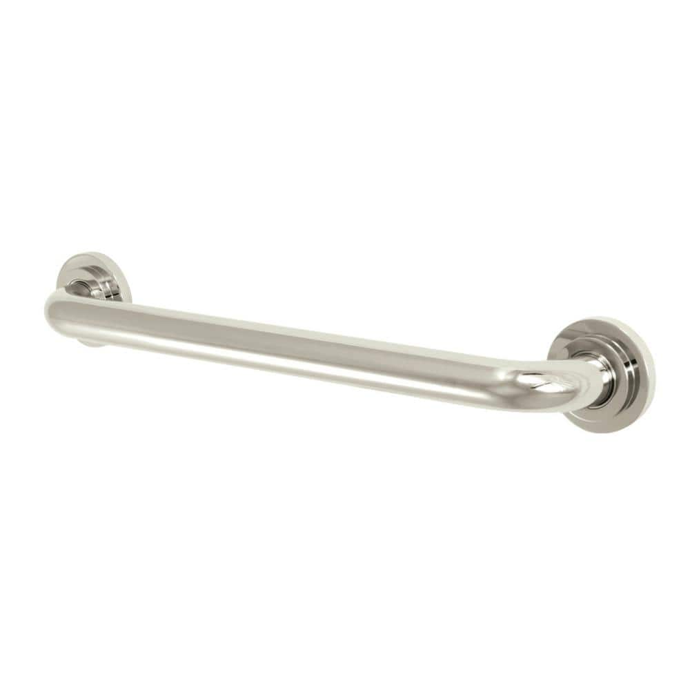 Kingston Brass Manhattan 18 in. x 1-1/4 in. Grab Bar in Polished Nickel ...