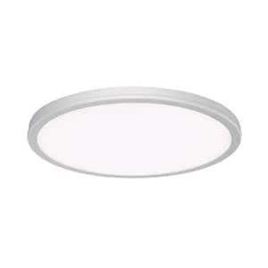 Geos 15 in. 1-Light 3000K Titanium LED Flush Mount