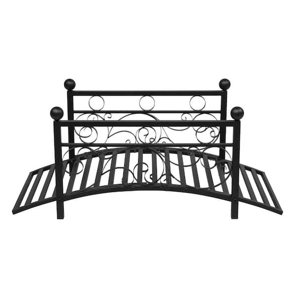 Winado Decorative Garden Iron Bridge with Round Ball 960736771066 The Home Depot