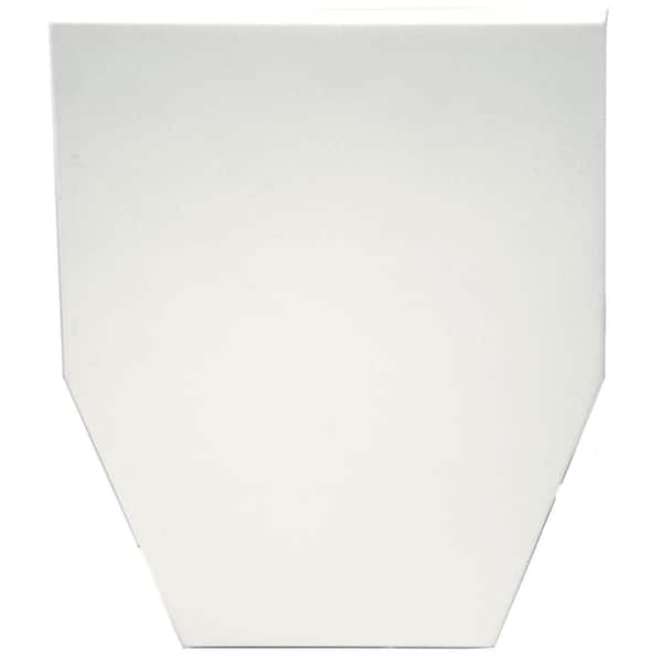 Builders Edge 9 in. Classic Dentil Window Header Keystone in 123 White