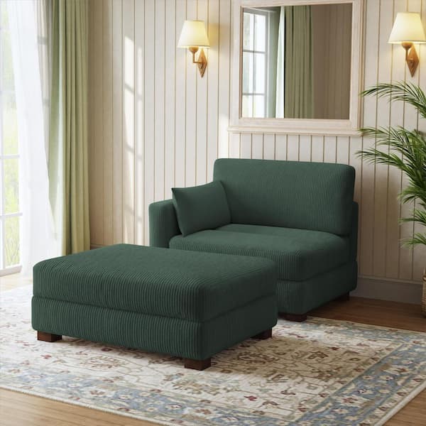 Hunter green hotsell chaise.