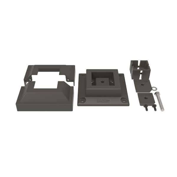 Barrette Outdoor Living 2 in. Metallic Pewter Surface Mount Bracket
