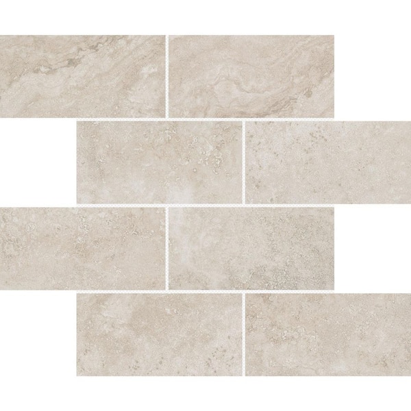 EMSER TILE Daroca Nador 11.61 in. x 11.69 in. Brick Joint Porcelain Mosaic Tile (0.943 sq. ft./Each, Sold in Case of 10 Pieces)