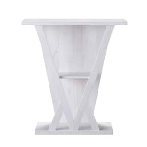 Sundi 31 in. Weathered White Standard Rectangle Console Table with Storage