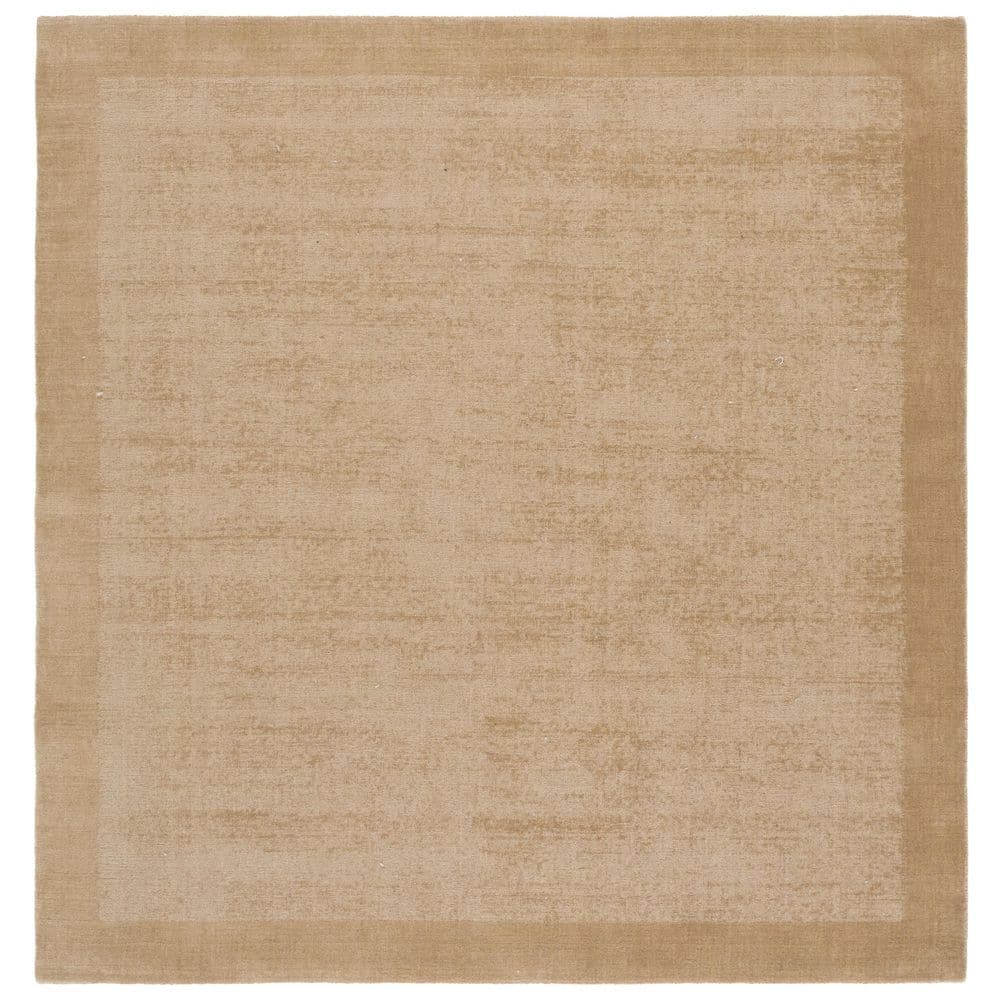 SAFAVIEH Mirage 6 ft. x 6 ft. Beige Solid Color Border Square Area