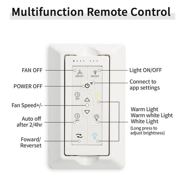 6-Speed DC Motor Wall Switch, Off-White