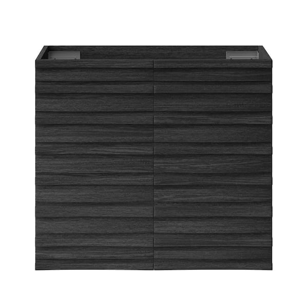 Cascade 24" Wall-Mounted Bath Vanity Cabinet without Top in Black Oak