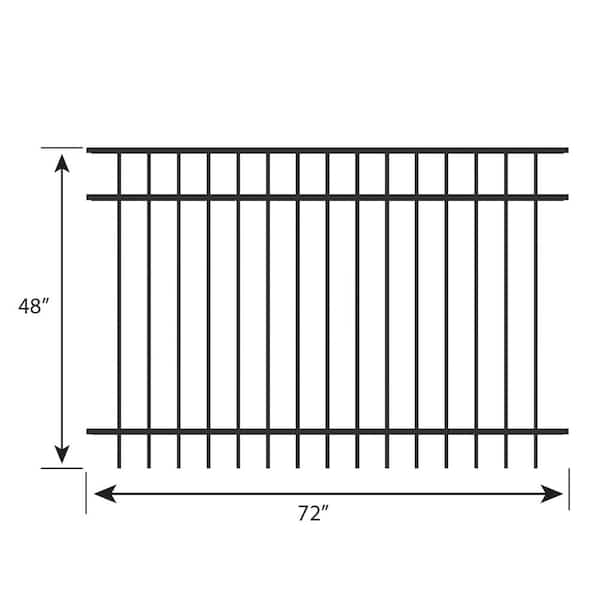 FORGERIGHT Black Aluminum Fence Deck Mount