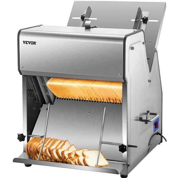  370W Electric Bread Slicer Machine, Commercial Automatic Food  Slicer Machine for Bread, Stainless Steel, CE/FCC/CCC/PSE (Silver 20mm bread  thickness): Home & Kitchen