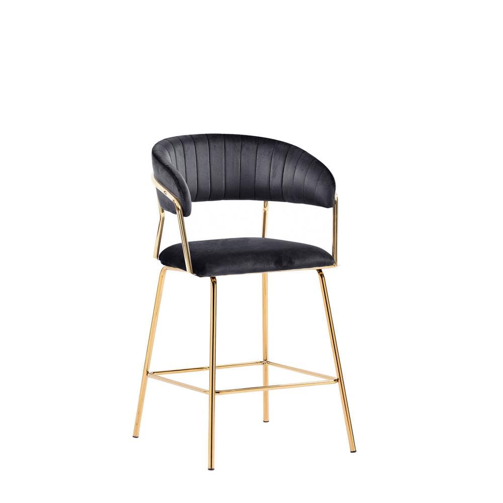 Zuri furniture lynx counter height contemporary bar stool with metal base hot sale