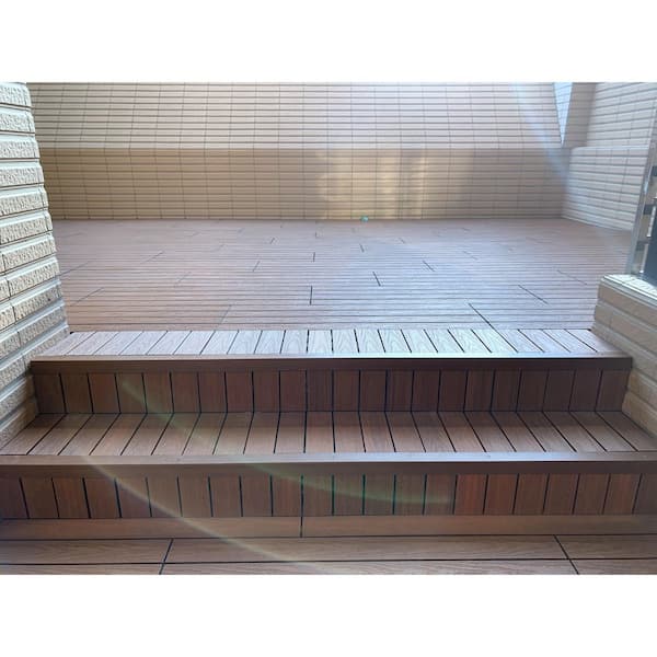 NewTechWood 1/6 ft. x 3 ft. Quick Deck Composite Deck Tile Stair