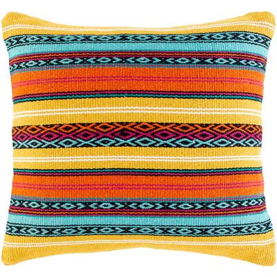 bright colored throw pillows