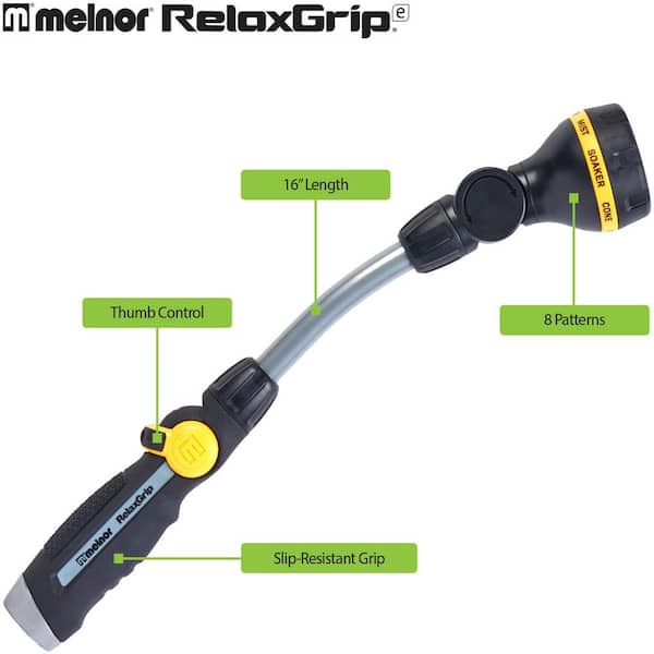 Melnor RelaxGrip 8-Pattern 16 in. Pivot Wand R8633 - The Home Depot