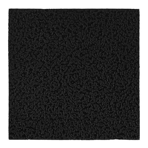 Easy Elegance Textured Black PVC Square Edge Lay-in Suspended Ceiling Tile Sample 6 in. x 6 in.