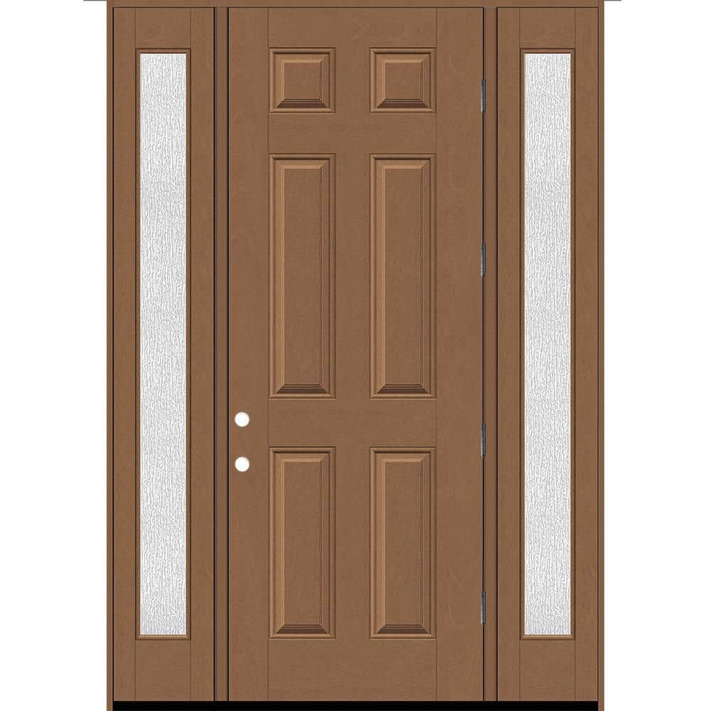 Regency 68 in. x 96 in. 6 Panel LHOS Autumn Wheat Stain Mahogany Fiberglass Prehung Front Door w/Rain14in. SLs 6-9/16 price history on PriceWatchPro