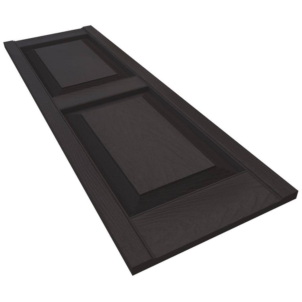 Musket Brown 12x70 Vinyl Raised Panel Exterior Shutters