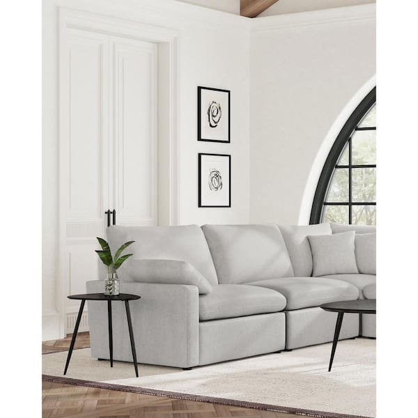 Coaster Collins 38 in. Armless Fabric Upholstered Modular Sectional Sofa in. Grey