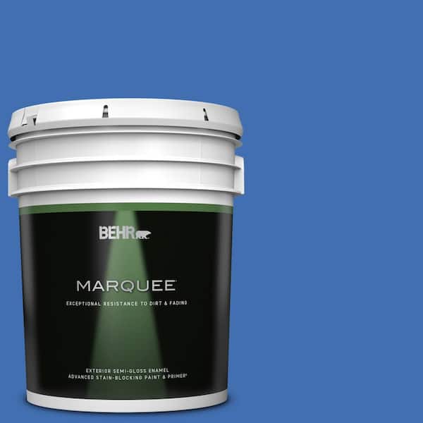 BEHR MARQUEE 5 gal. #T18-17 Wide Sky Semi-Gloss Enamel Exterior Paint & Primer