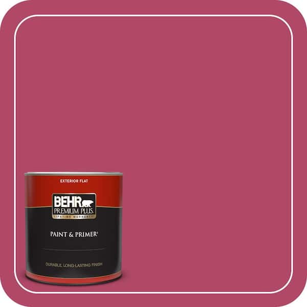 BEHR PREMIUM PLUS 1 qt. Home Decorators Collection #HDC-SM16-04 Bing Cherry Pie Flat Exterior Paint & Primer