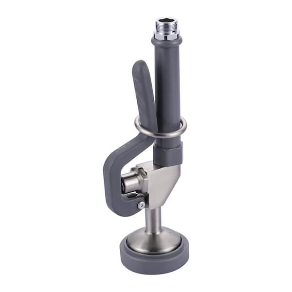 1.42 GPM Pre Rinse Sprayer Commercial Sink Sprayer Replacement for Kitchen Sink Faucet in Grey and Brushed Nickel