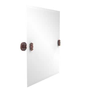 South Beach Collection 21 in. x 26 in. Frameless Rectangular Single Tilt Mirror with Beveled Edge in Antique Copper