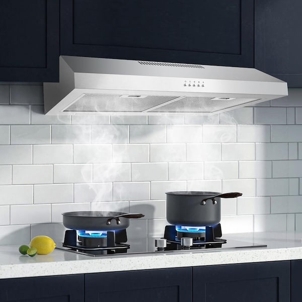 30 160 CFM Ductless Under Cabinet Range Hood in Stainless Steel –