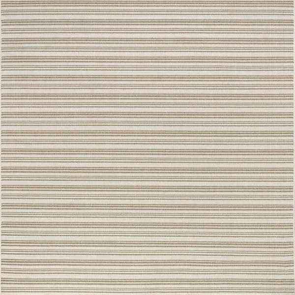 Hermine Striped Brown 4 ft. x 6 ft. Indoor/Outdoor Patio Area Rug