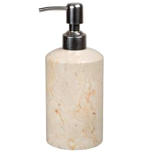 Natural Champagne Marble SPA Collection Liquid Soap, Lotion Dispenser for Bathroom or Kitchen Counter Top Organizer