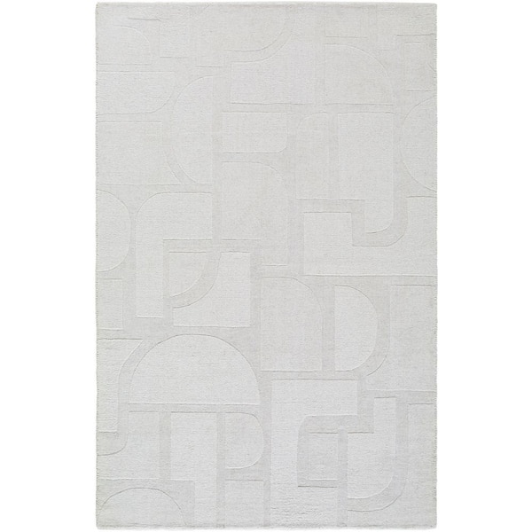 Taraash TRH-2306 8 ft. x 10 ft. White Handmade, Area Rug