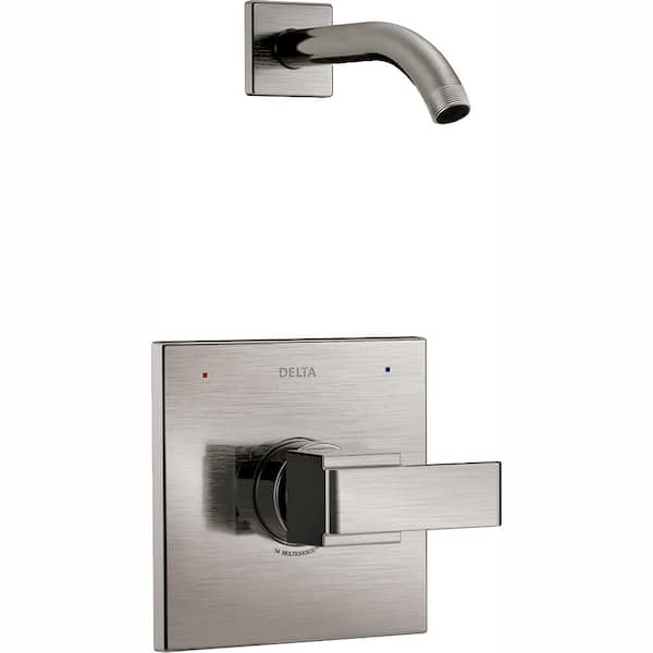 Delta Ara 1-Handle Wall Mount Shower Faucet Trim Kit in Stainless (Valve and Showerhead Not Included)