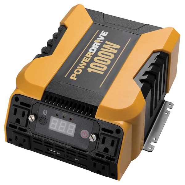PowerDrive 1000-Watt Power Inverter with 4 AC, Dual port - Standard USB 2.4 Amp and USB-C 3.0 Amp port, APP with Bluetooth