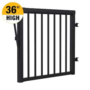 PEAK Aluminum Railing 6 ft. Matte Black Aluminum Deck Railing Pre ...
