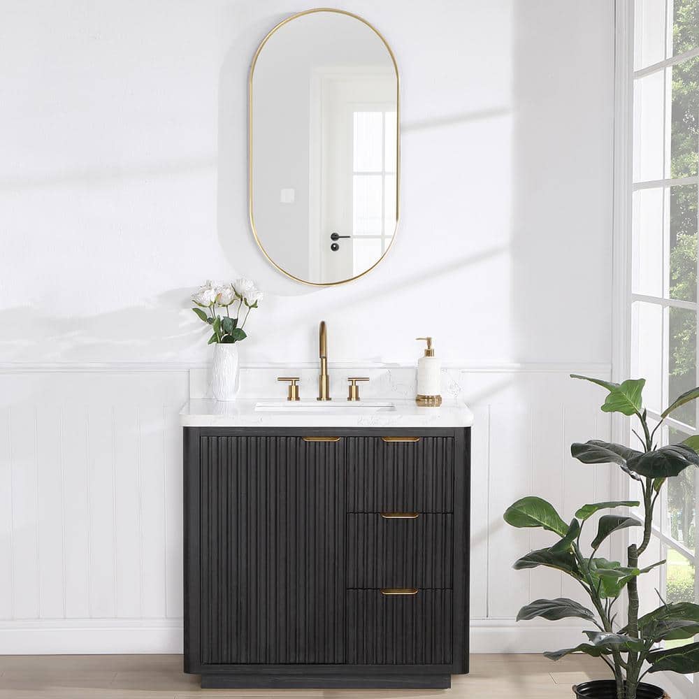ROSWELL Cádiz 36 in. W x 22 in. D x 34 in. H Single Bathroom