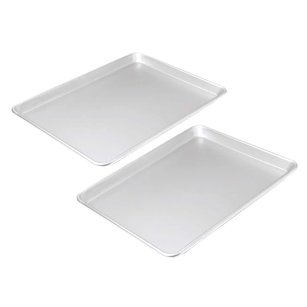 Set of 2 Aluminum Non-Stick Rectangular Baking Sheets