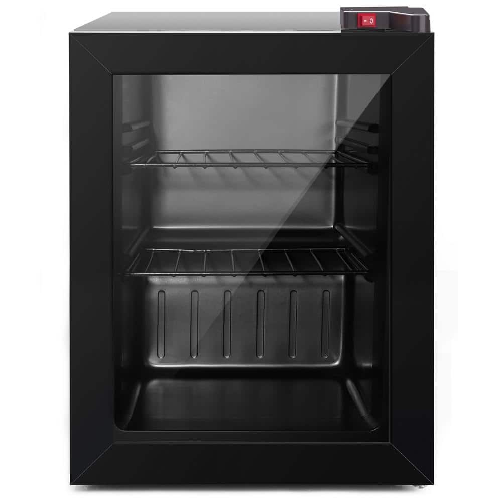 JEREMY CASS 2.1 cu. ft. Manual Defrost Upright Freezer in Black with Removable Shelves and 3