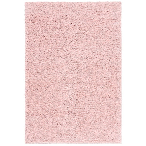 Lindsay Shag 9 ft. x 12 ft. Pink Modern Solid Area Rug