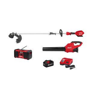 M18 FUEL 18-Volt Lithium-Ion Brushless Cordless QUIK-LOK String Trimmer/Blower Combo Kit with M18 Cordless Jobsite Radio