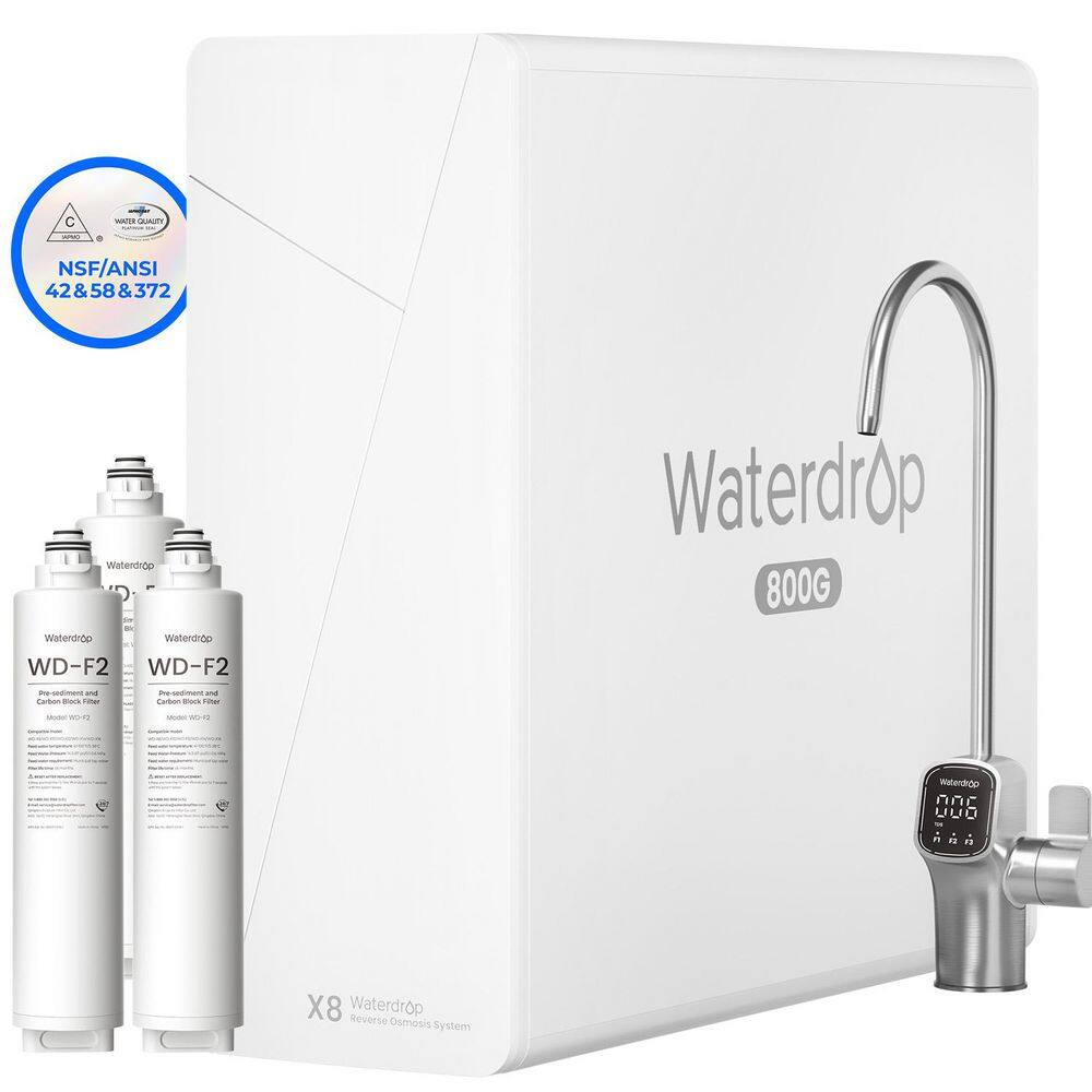 X8-Basic Reverse Osmosis System, NSF/ANSI 42&58&372 Certified, 800 GPD, 9-Stage, Extra F2-3 Filters price history on PriceWatchPro